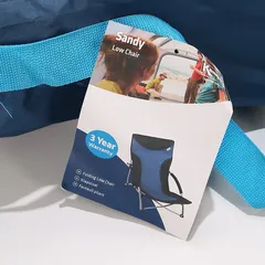 Dometic Kampa Sandy Folding Low Chair (54 x 67 x 45 cm, Midnight)