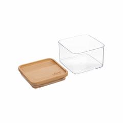 5Five Square Container W/Bamboo Lid (1 L)