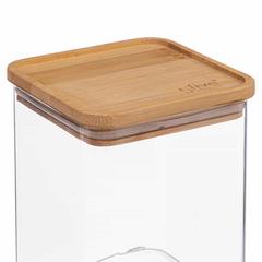 5Five Square Container W/Bamboo Lid (1 L)