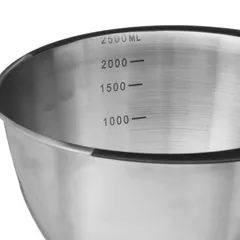 5Five Stainless Steel Mixing Bowl W/Rubber Edges (21.8 x 21.8 x 12.8 cm)