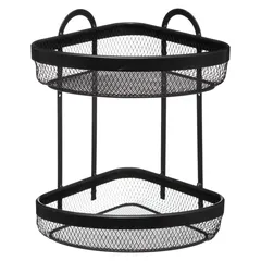 5Five 2-Level Metal Corner Mesh Shelf (22.2 x 22.2 x 33.7 cm)