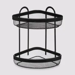 5Five 2-Level Metal Corner Mesh Shelf (22.2 x 22.2 x 33.7 cm)