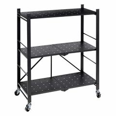 5Five 3-Level Folding Metal Shelf W/Wheels (70.6 x 35.8 x 92.5 cm)