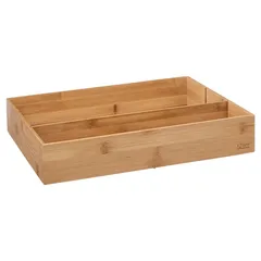 5Five Bamboo 3-Compartment Utensil Holder (28 x 38 x 7 cm)