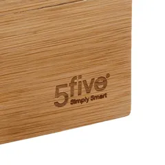 5Five Bamboo 3-Compartment Utensil Holder (28 x 38 x 7 cm)