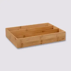 5Five Bamboo 3-Compartment Utensil Holder (28 x 38 x 7 cm)