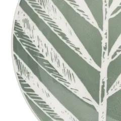 SG Leaf Pattern Porcelain Dessert Plate (19 x 2 cm)