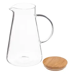 SG Glass Pitcher W/Bamboo Lid (1.5 L)