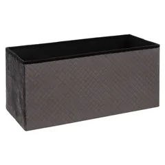 5Five Multifunction Velvet Storage Ottoman (76 x 38 x 38 cm, Dark Gray)