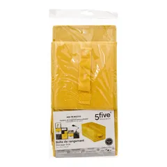 5Five Velvet Storage Box (15 x 31 x 15 cm, Yellow)