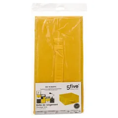 5Five Velvet Storage Box (31 x 31 x 15 cm, Yellow)