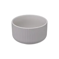 SG Ribbed Earthenware Bowl (420 ml, White)