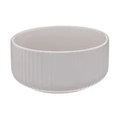 SG Ribbed Earthenware Bowl (800 ml, White)