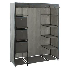 5Five Metal & PP 11-Shelf Wardrobe (133 x 44 x 170 cm)