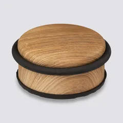 5Five Natural Wood Low Doorstop (10 x 4.5 cm)