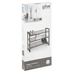 5Five 9-Pair Metal Shoe Rack (73.5 x 30 x 62 cm)