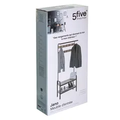 5Five Jano Entryway Coat Rack (73.5 x 34 x 170 cm)