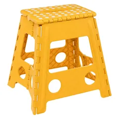 مقعد وسلّم بلاستيك قابل للطي 5فايف (ألوان/تصاميم متنوعة، 29 × 22 × 39 سم)
