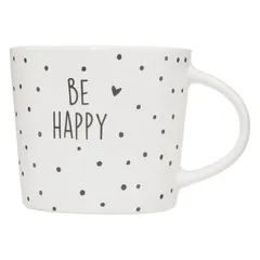 SG New Bone China Happy Mug (Assorted colors/designs, 320 ml)