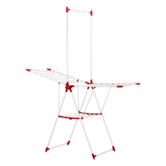 Foldable Carbon Steel Drying Rack W/Top Hanger (157 x 63 x 197 cm)