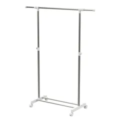 Extendable Stainless Steel Single-Rail Garment Rack (94-160 x 43 x 90-160 cm)