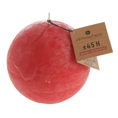 Comptoir de la Bougie Olia Rustic Wax Ball Candle (10 cm, Red)