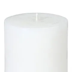 Comptoir de la Bougie Olia Rustic Wax Pillar Candle (10 x 10 cm, White)