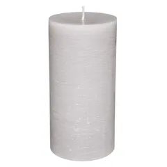 Comptoir de la Bougie Olia Rustic Wax Pillar Candle (7 x 14 cm, Taupe)