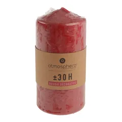 Comptoir de la Bougie Hugo Wax Pillar Candle (6.8 x 14 cm, Red)