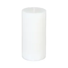 Comptoir de la Bougie Olia Rustic Wax Pillar Candle (7 x 14 cm, White)