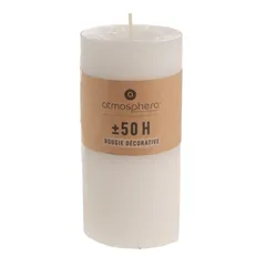 Comptoir de la Bougie Olia Rustic Wax Pillar Candle (7 x 14 cm, White)