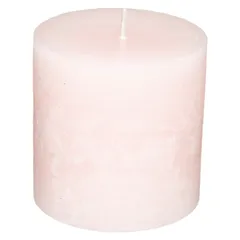 Comptoir de la Bougie Rustic Wax Pillar Candle (6.7 x 7 cm, Pink)