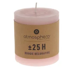 Comptoir de la Bougie Rustic Wax Pillar Candle (6.7 x 7 cm, Pink)