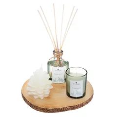 علبة هدايا معطرة مع صينية (ألوان/روائح متنوعة)