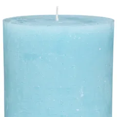 Comptoir de la Bougie Rustic Wax Pillar Candle (10 x 10 cm, Turquoise)