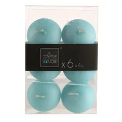 Comptoir de la Bougie Hugo Floating Wax Candle Set (6 Pc., Turquoise)