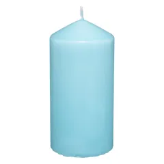 Comptoir de la Bougie Hugo Wax Pillar Candle (6.8 x 14 cm, Turquoise)