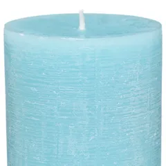 Comptoir de la Bougie Rustic Wax Pillar Candle (6.7 x 7 cm, Turquoise)