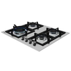 بوتاجاز غاز مسطح 4 شعلة مدمج تيكا EFX 60.1 4G AI AL DR CI (9.1 × 60 × 51 سم)
