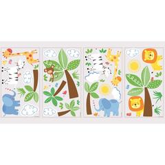 RoomMates Jungle Friends Peel & Stick Wall Decal (25.4 x 45.72 cm, 4 Pc.)