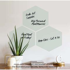 RoomMates Dry-Erase Light Sage Hexagon Peel & Stick Wall Decal (32.39 x 32.39 cm, 3 Pc.)