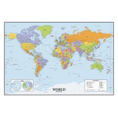 RoomMates World Map Dry-Erase Peel & Stick Wall Decal (68.58 x 101.60 cm, 1 Pc.)