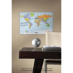 RoomMates World Map Dry-Erase Peel & Stick Wall Decal (68.58 x 101.60 cm, 1 Pc.)