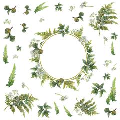 RoomMates Fern Peel & Stick Wall Decal W/Circle Mirror (24.13 x 60.96 cm, 3 Pc.)