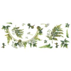 RoomMates Fern Peel & Stick Wall Decal W/Circle Mirror (24.13 x 60.96 cm, 3 Pc.)