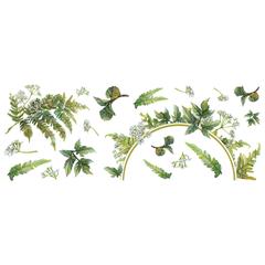 RoomMates Fern Peel & Stick Wall Decal W/Circle Mirror (24.13 x 60.96 cm, 3 Pc.)