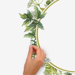 RoomMates Fern Peel & Stick Wall Decal W/Circle Mirror (24.13 x 60.96 cm, 3 Pc.)