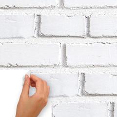 RoomMates White Brick Peel & Stick Wall Decal (43.82 x 92.71 cm, 2 Pc.)