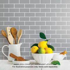 RoomMates Gray Subway Tile Peel & Stick Backsplash Decal (26.67 x 26.67 cm, 4 Pc.)