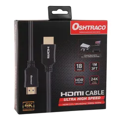 كابل HDMI 2.0 عالي السرعة بدقة 4K أوشتراكو (1 متر)